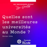 Quelles sont les meilleures universités au Monde… Ben en tout cas pas les françaises selon le baromètre annuel de Quacquarelli Symonds.